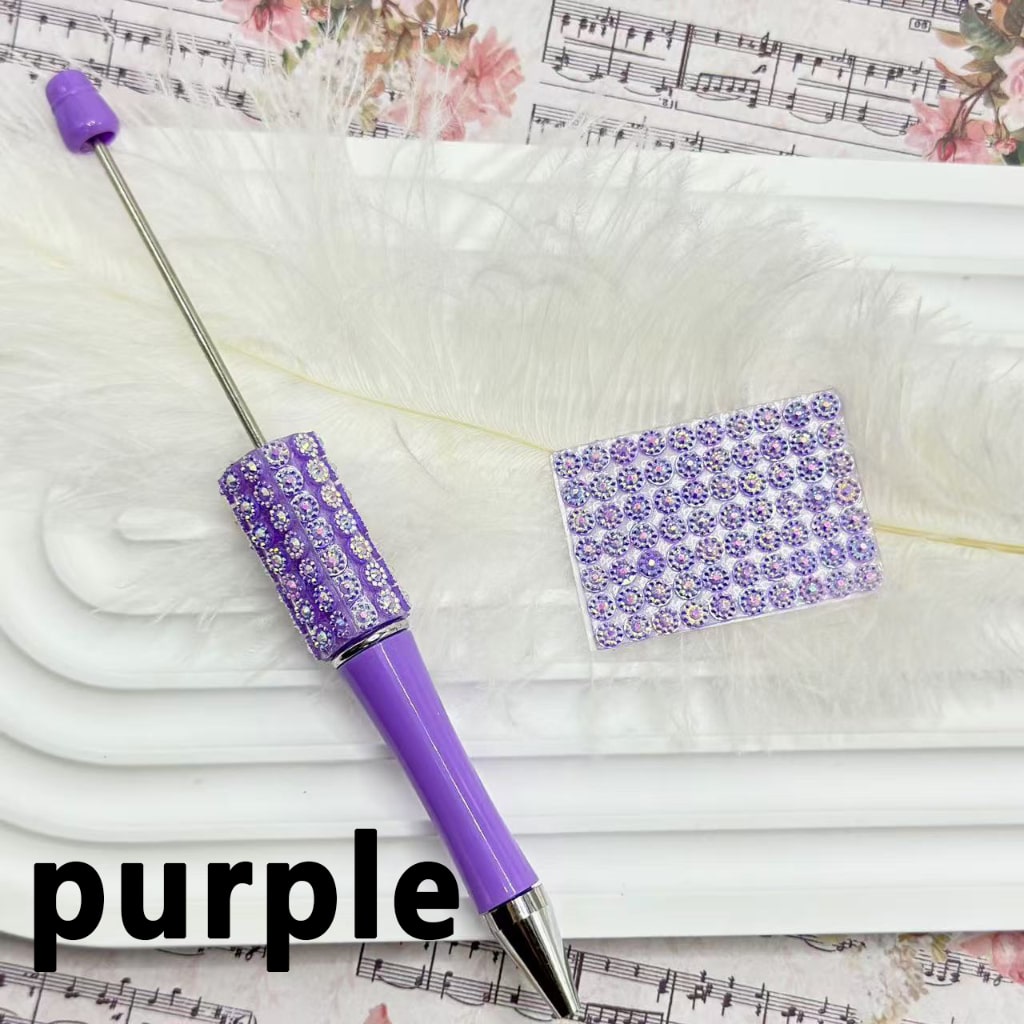 Wraps Tapes with DIY Bling Bling Colorful Rhinestones White Pearls for Pen, 78 Small Pieces in 1 Sheet, Please Read the Description