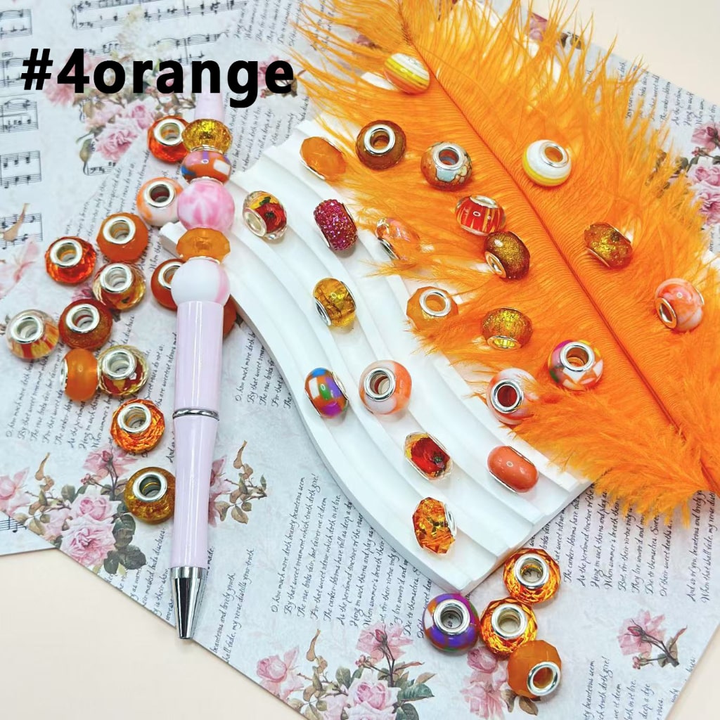 Multi-Color Exquisite Wheel Abcaus Acrylic Beads with Large Hole, 14MM