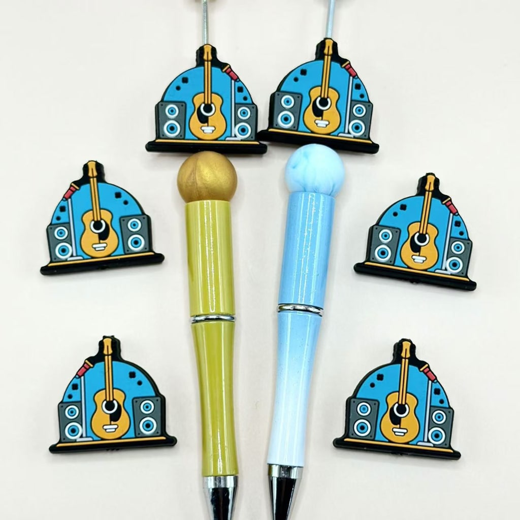 Instruments Guitar Sound Mini Cute Music Silicone Focal Beads