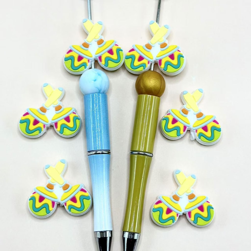 Microphone Music Cute Colorful Silicone Focal Beads