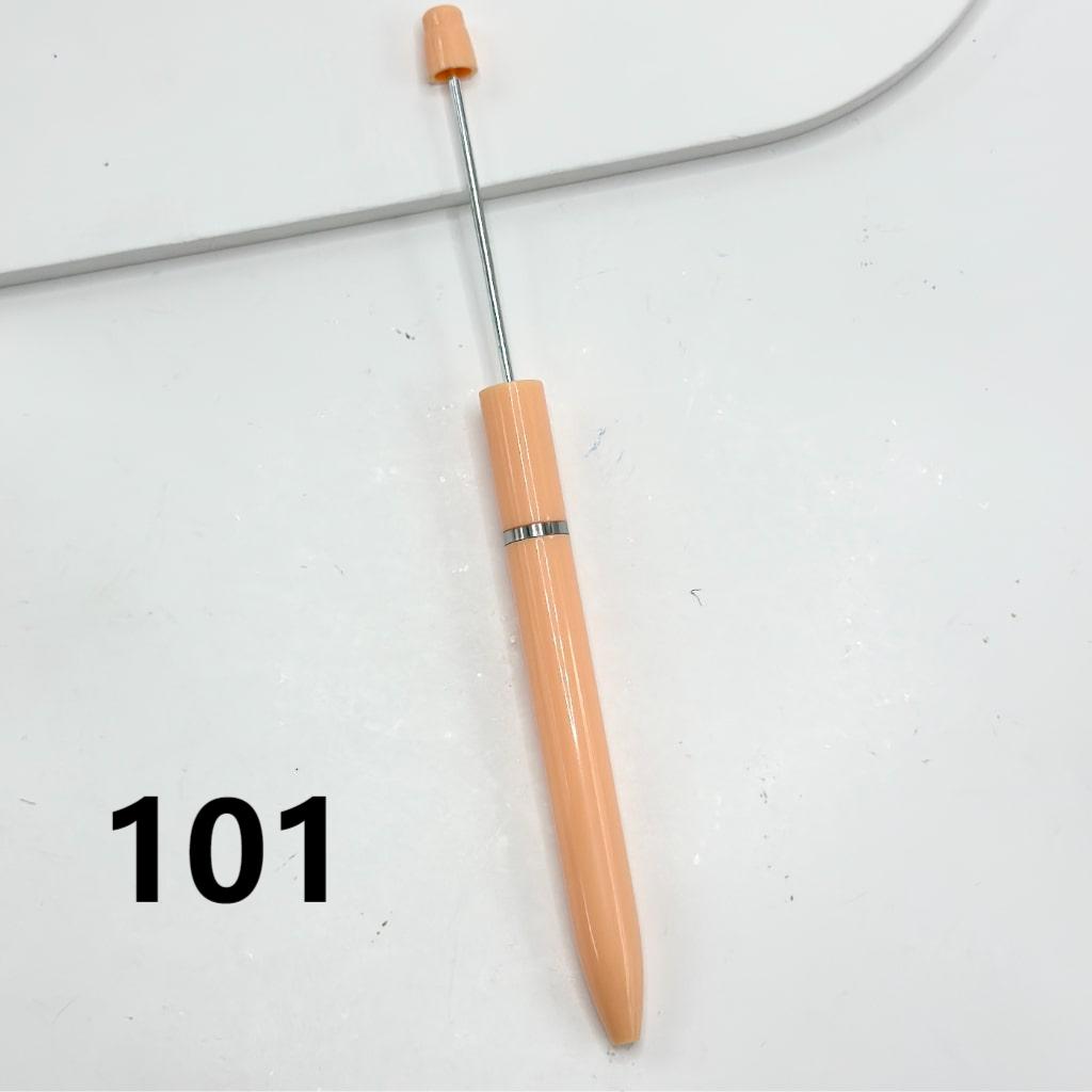 New Style Solid Colored Non Refillable Plastic Beadable Pens