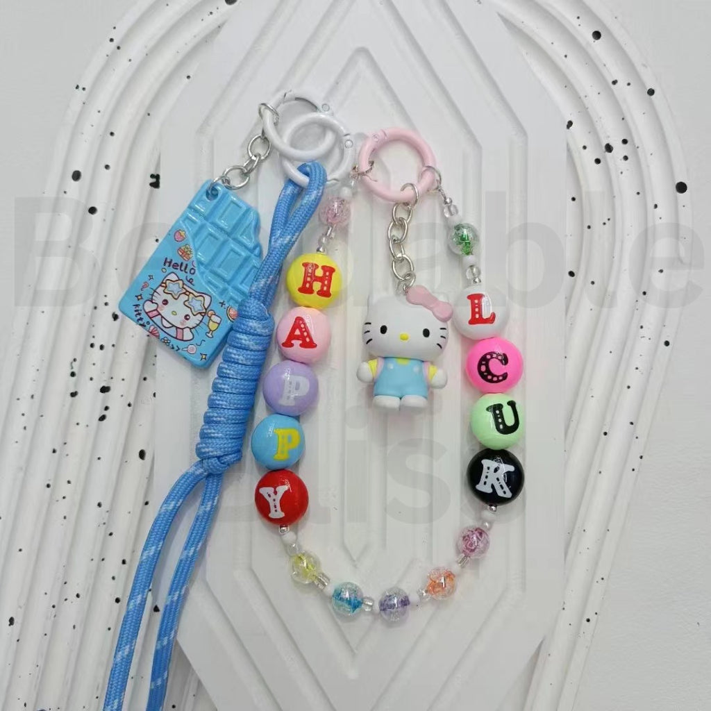 Mini Colorful Flat Acrylic Beads with English Letter Prints – 10x16MM