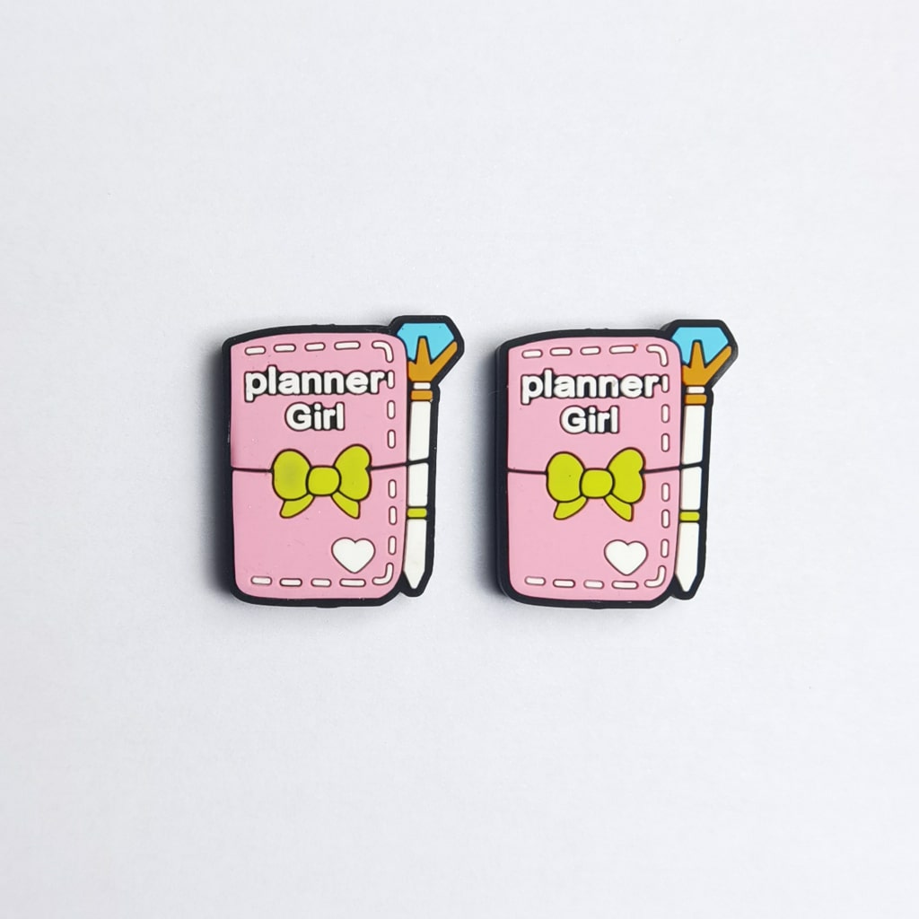 Radiant Pink Notebook Planner Beads – Luminous Silicone Charm for Creative Designs
