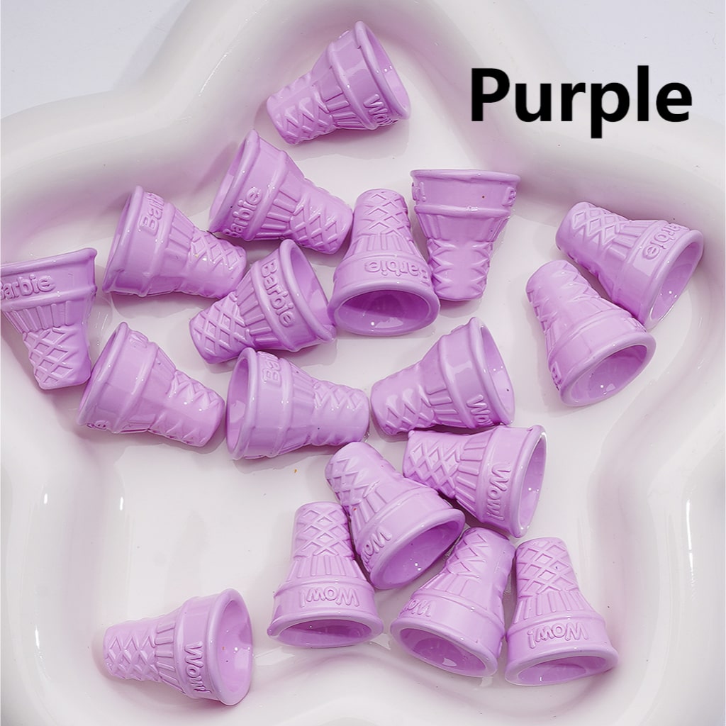 Cute Ice Cream Cone Acrylic Beads, 21*18MM (Single Color is available for 200pcs(Whole bag))