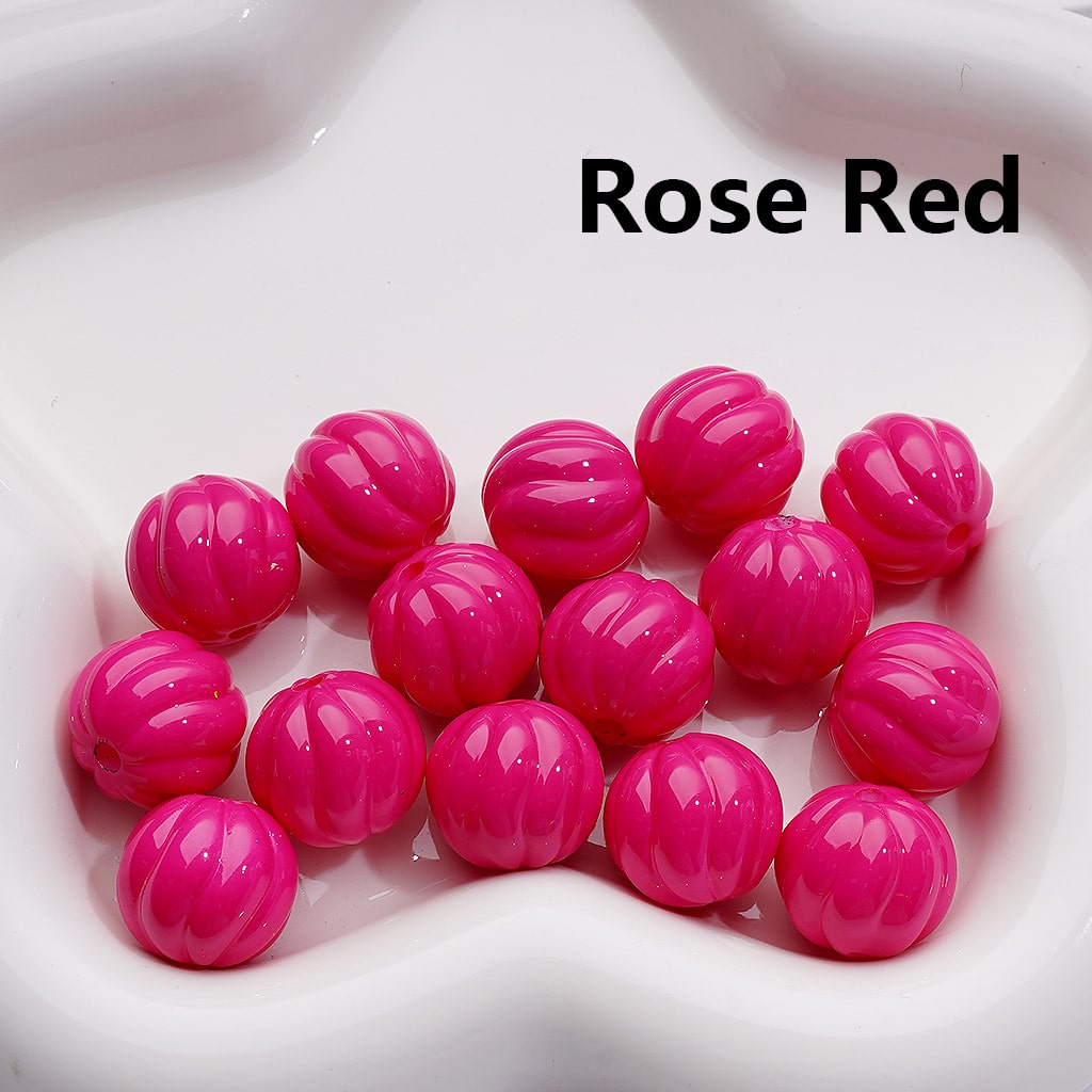Pumpkin Halloween Acrylic Beads Stoving Varnish Solid Color 16MM (Single Color is available for 200pcs Whole bag)