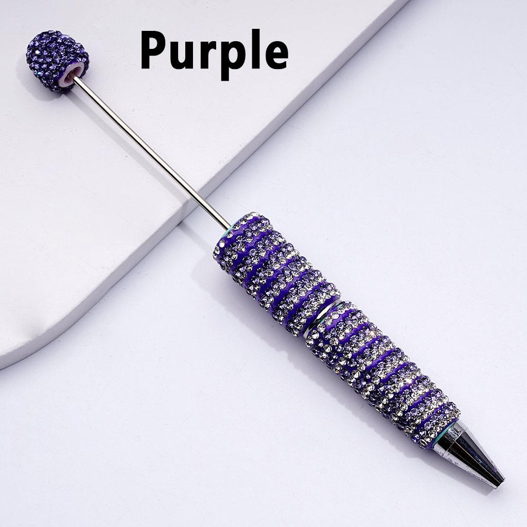 Beadable Sparkling Clay Pens – Double-Color Rhinestone Shine