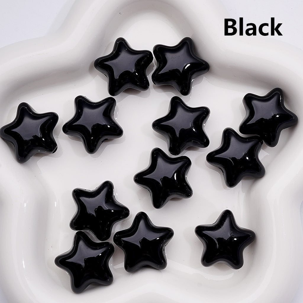 Solid Color Five-Pointed Star Acrylic Beads Stoving Varnish 23MM (Single Color is available for 200pcs Whole bag)