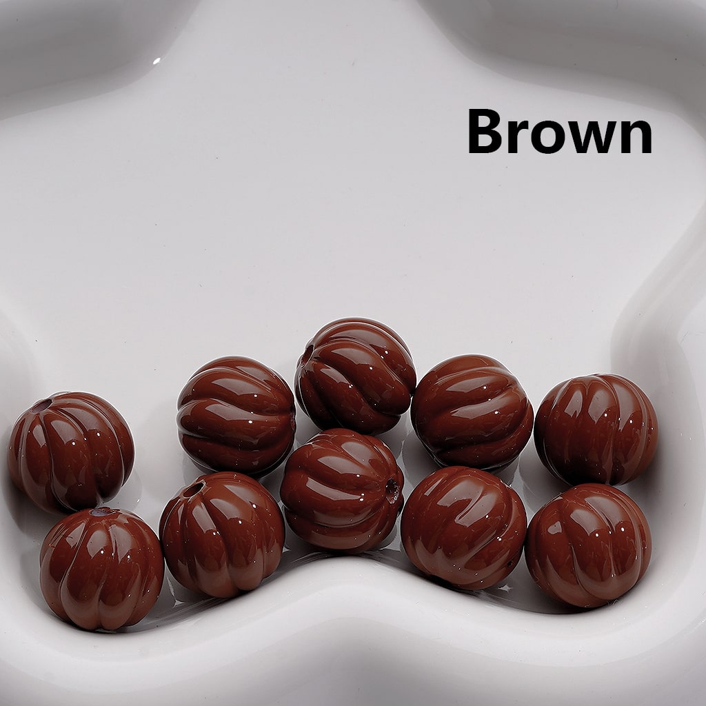 Pumpkin Halloween Acrylic Beads Stoving Varnish Solid Color 16MM (Single Color is available for 200pcs Whole bag)