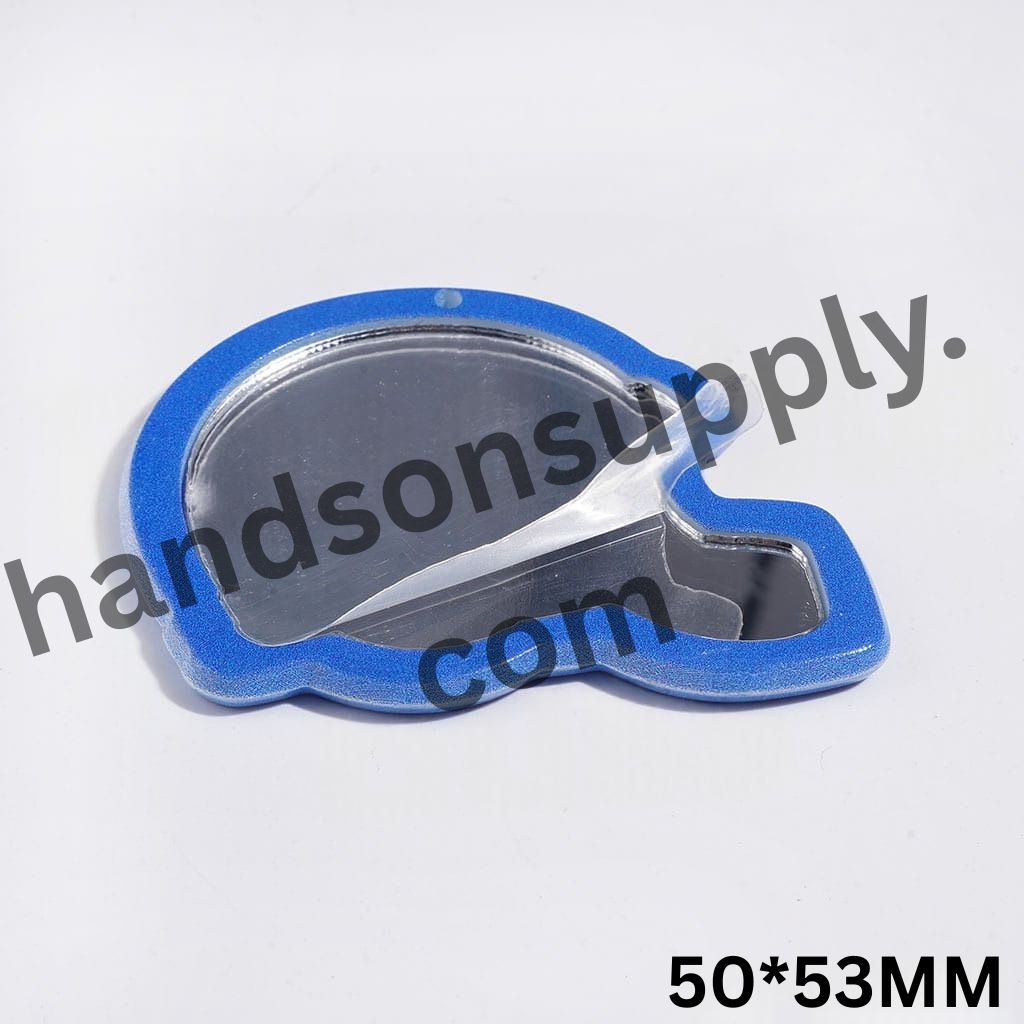 American Football Team Helmet and Mirror Design Acrylic Pendants, 50*53MM, Random Mix