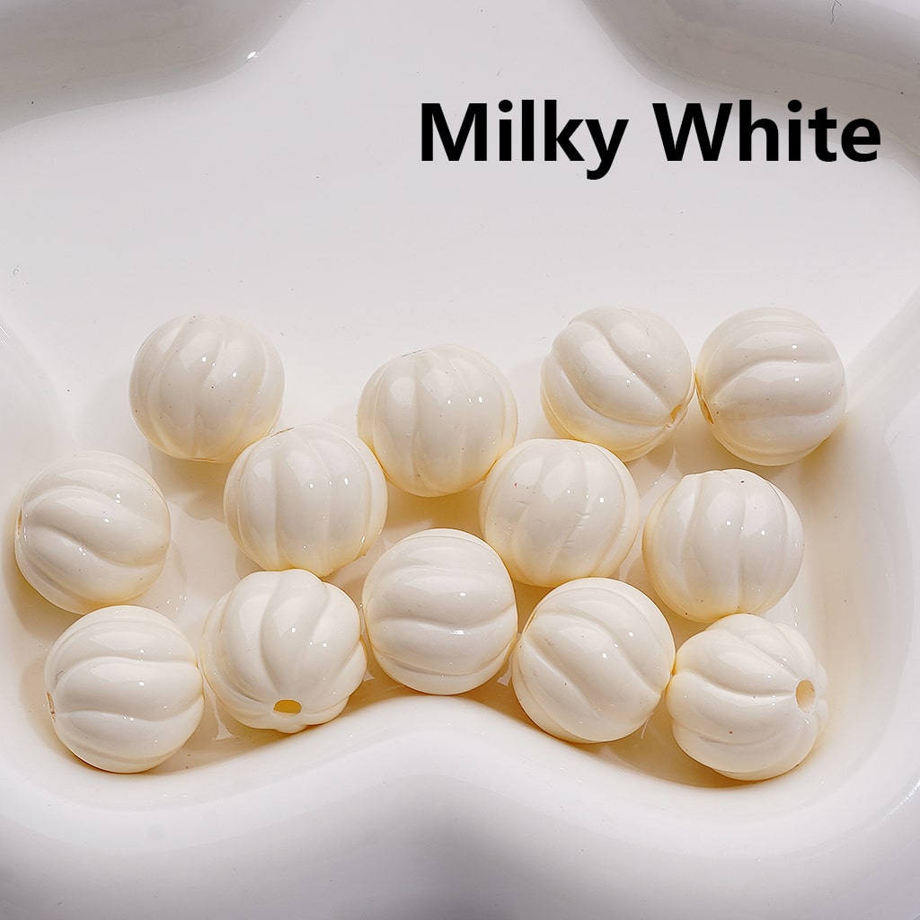 Pumpkin Halloween Acrylic Beads Stoving Varnish Solid Color 16MM (Single Color is available for 200pcs Whole bag)