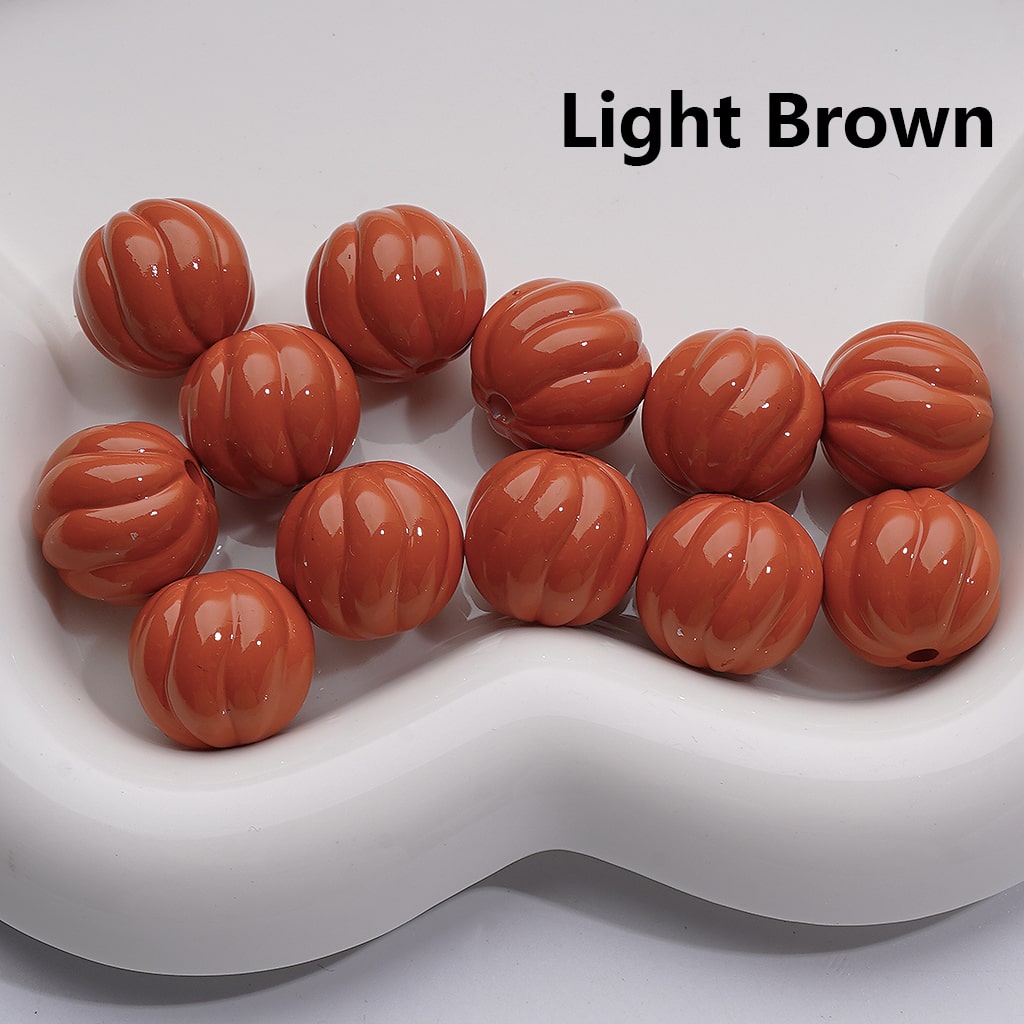 Pumpkin Halloween Acrylic Beads Stoving Varnish Solid Color 16MM (Single Color is available for 200pcs Whole bag)
