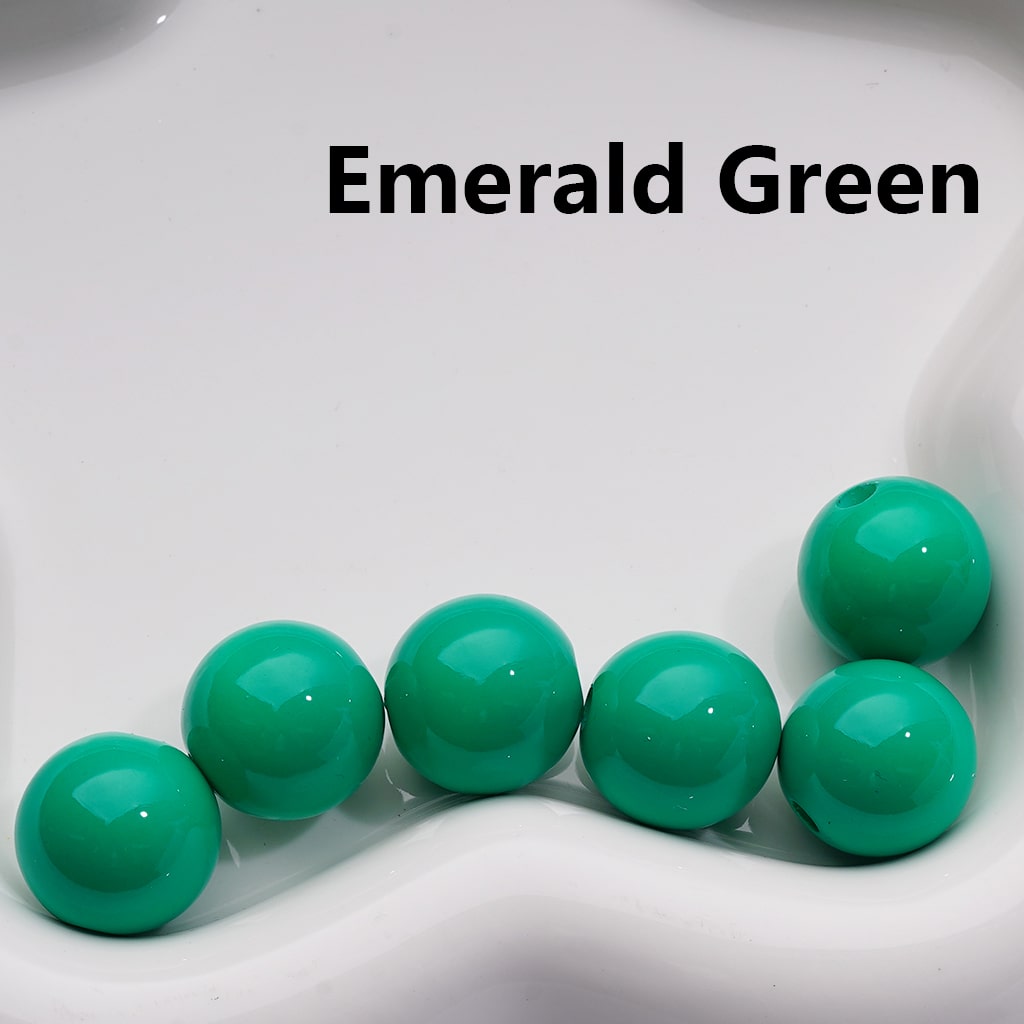 Solid Color Round Acrylic Beads Stoving Varnish 16MM (Single Color is available for 200pcs Whole bag)