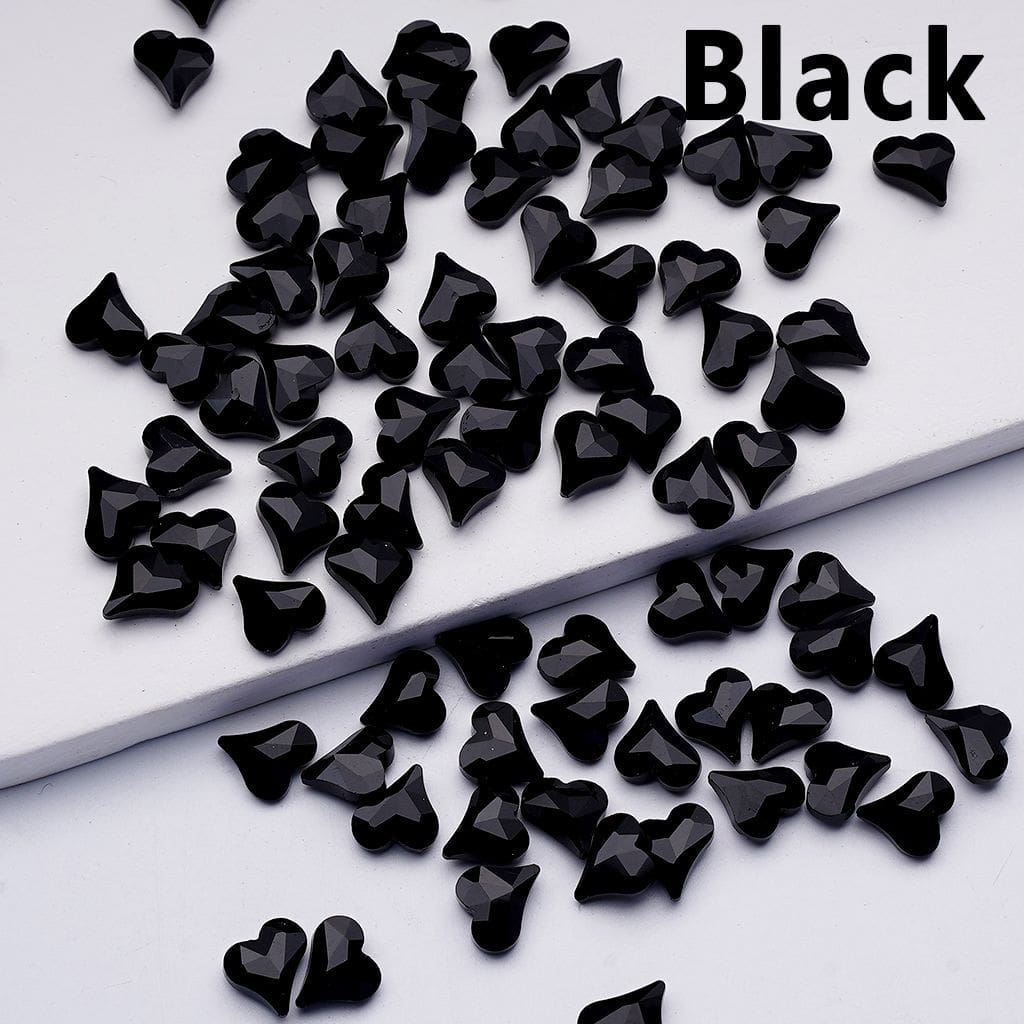 Mini Shiny Heart Charms for Jewelry Making Cute Design, 8*9MM