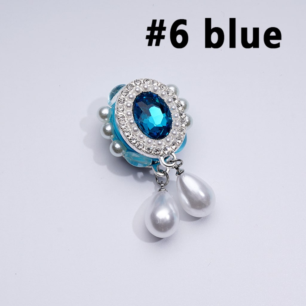 Silver Alloy Delicate Fancy Oval Shape Frame Large Red Rhinestone Inside with Mini Clear Rhinestones White Pearls Pendants Clay Beads, Around 27*48MM