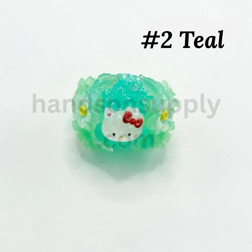 Glow in the Dark Jelly Color Sugar Cartoon Flower Chunky Beads Cute Mixed Characters & Colors, 20MM by 27M