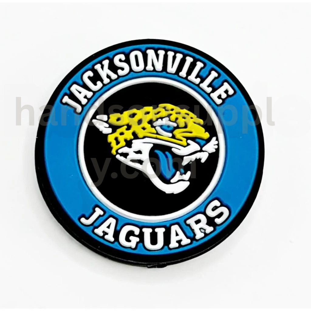 Football Team Jacksonville Jagua Round USA America Silicone Focal Beads