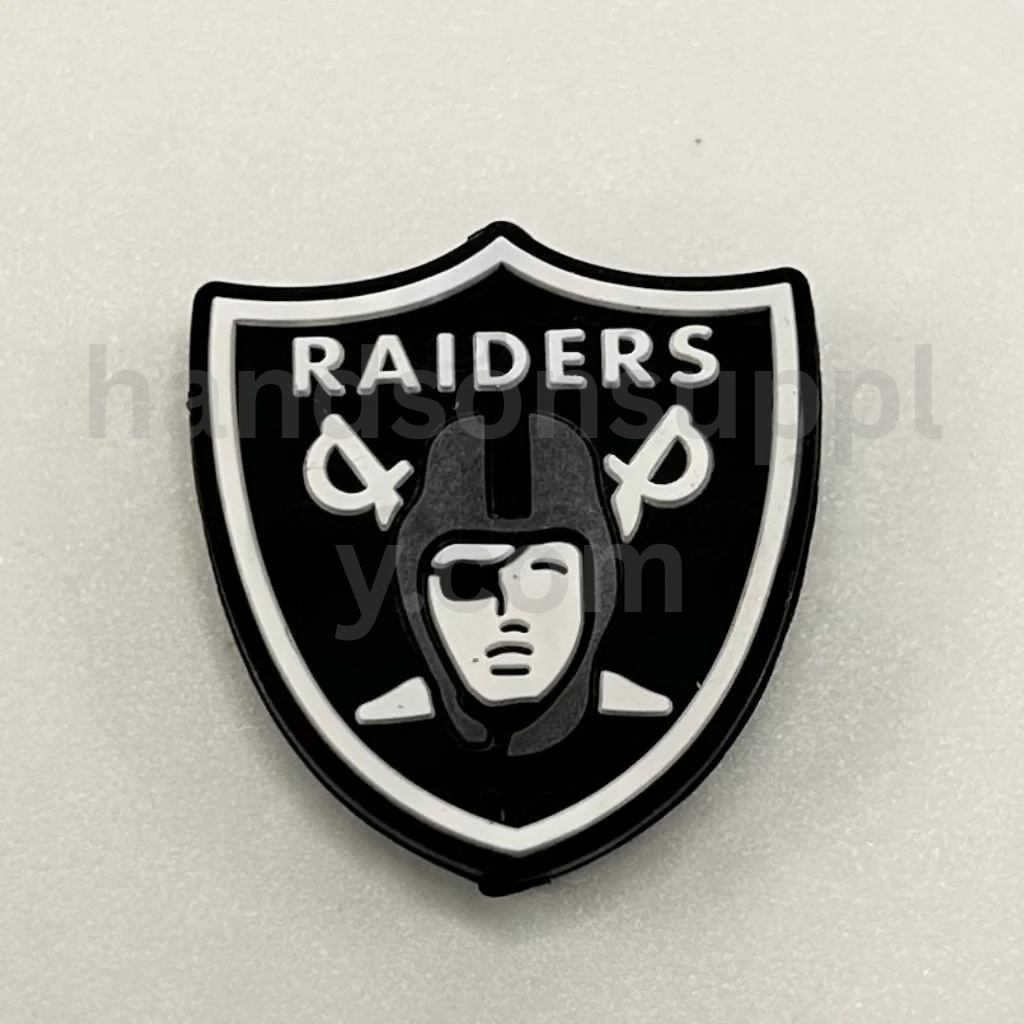 Raider Football Theme Sports Design Silicone Focal Beads