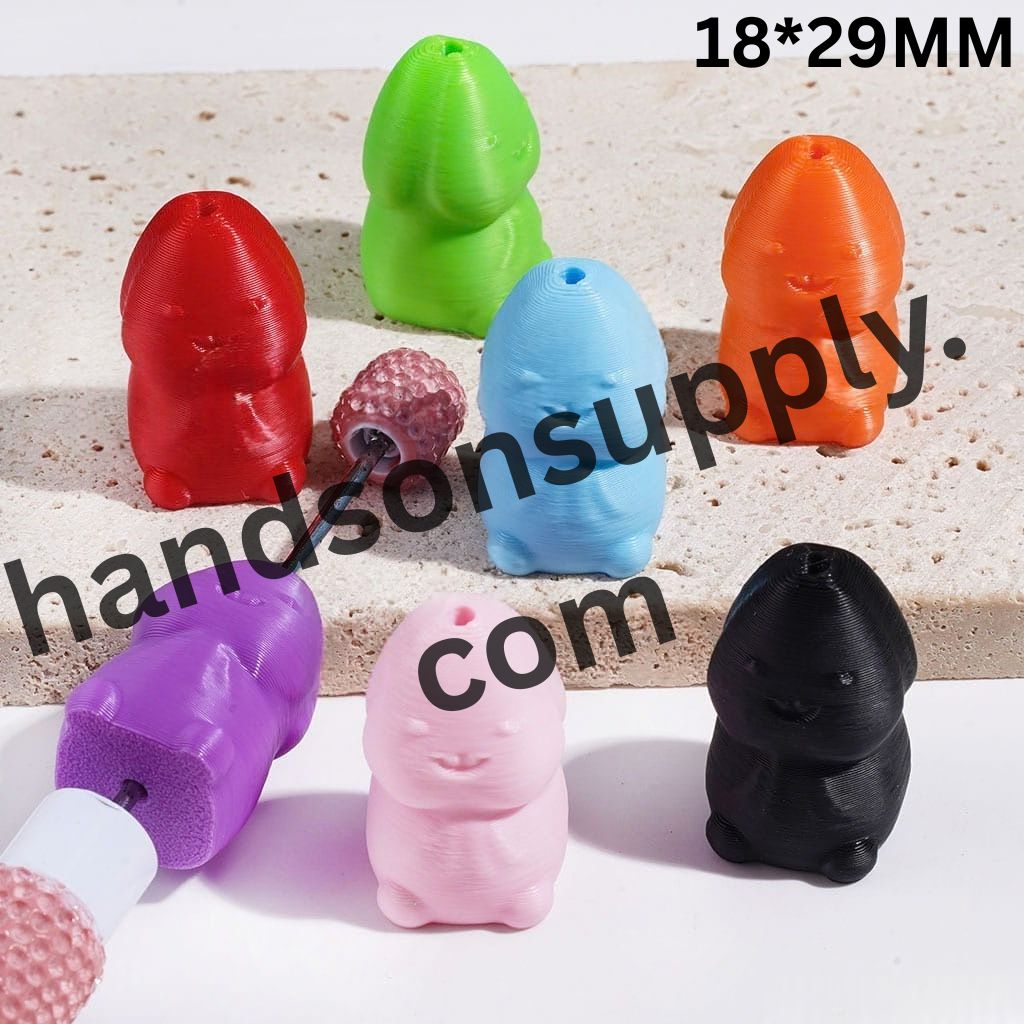 3D Printed Man Exclusive Theme PLA Beads, 18*29MM, Multicolor, Random Mix