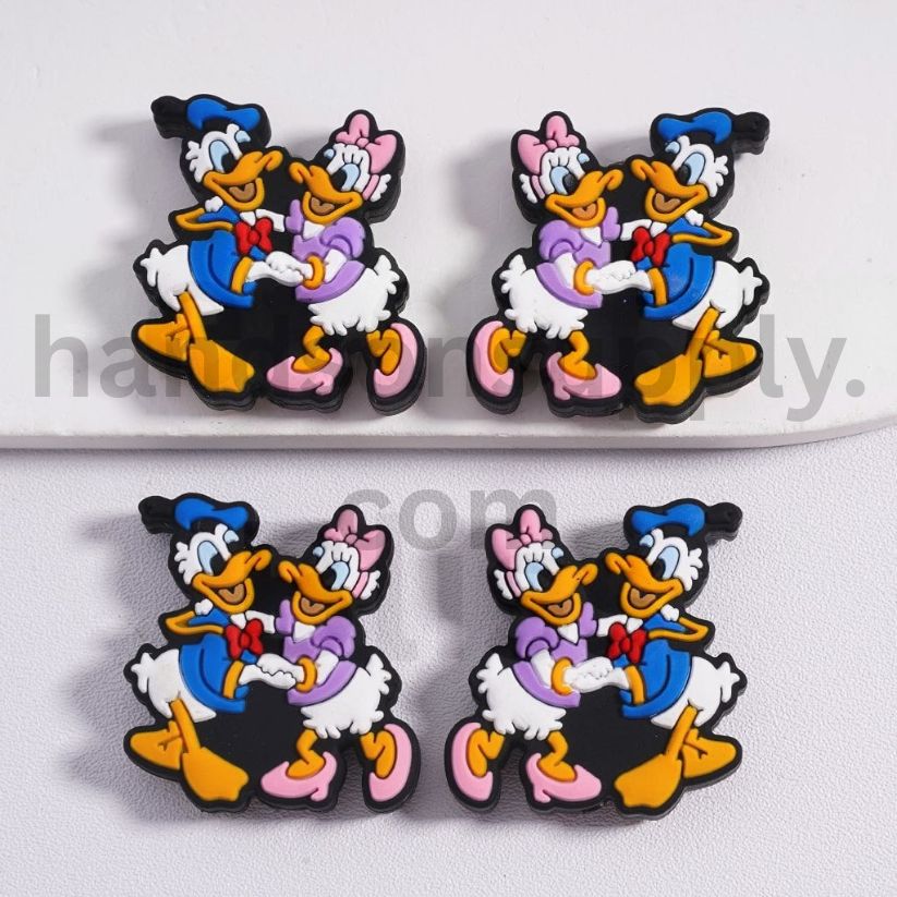Stitch Lilo & Stitch Mickey & Minnie Mouse Winnie the Pooh & Piglet Donald Duck & Daisy Angel cartoon character Silicone Focal Beads