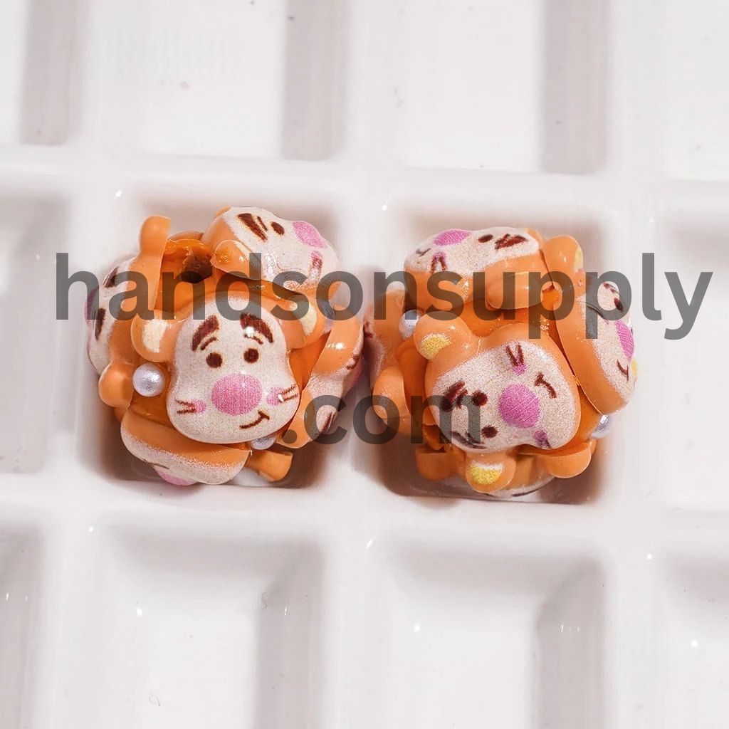 Adorable Clay Beads with Classic Animation Character Series and White Pearls, 18MM, Assorted Characters