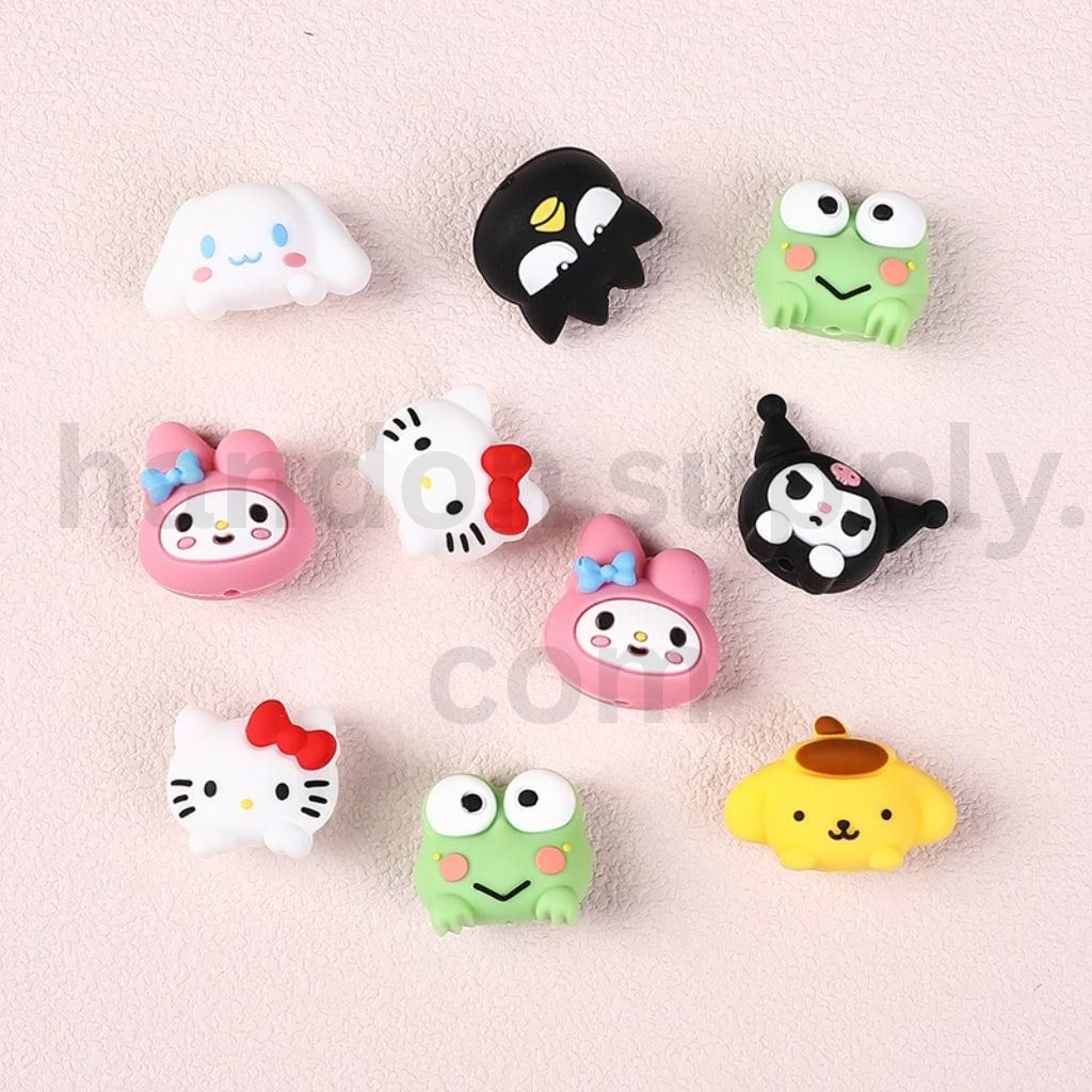 3D Sanri Character Silicone Focal Beads Assorted Styles Keroppi, Kuromi, Kitty & More