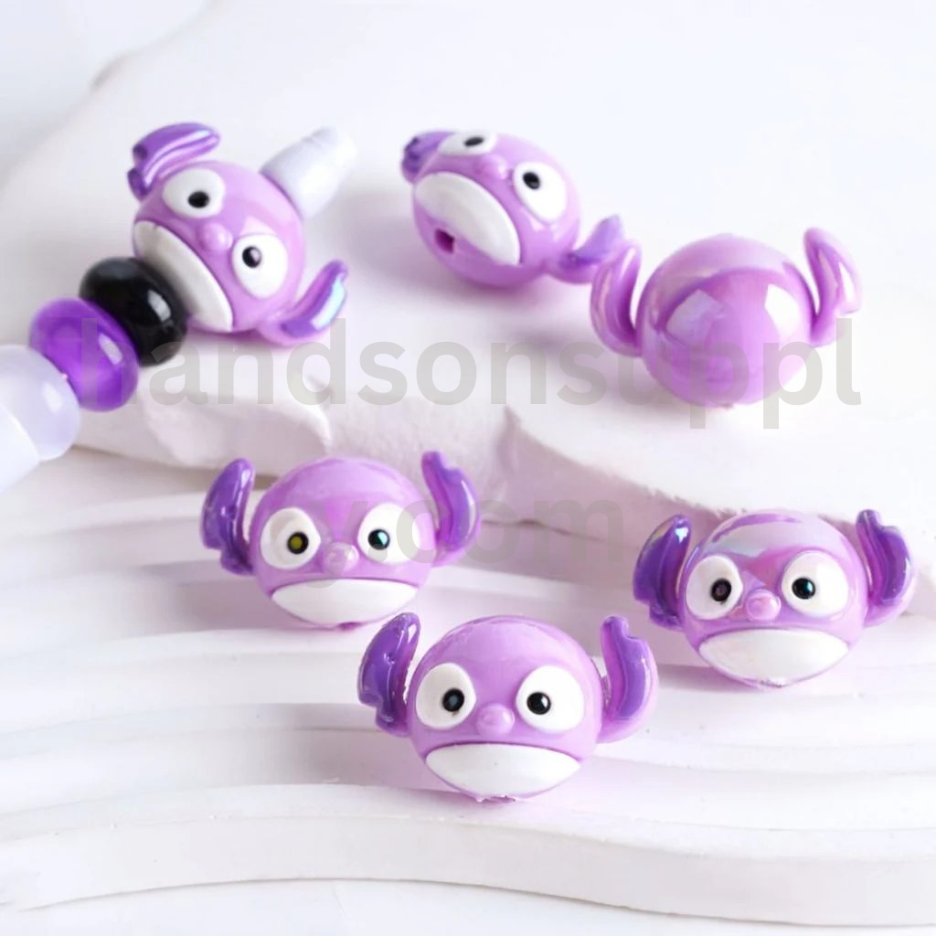 Vivid Stitc Cartoon Head Disne Acrylic Beads Around 30x20MM Random Mix Cute Design
