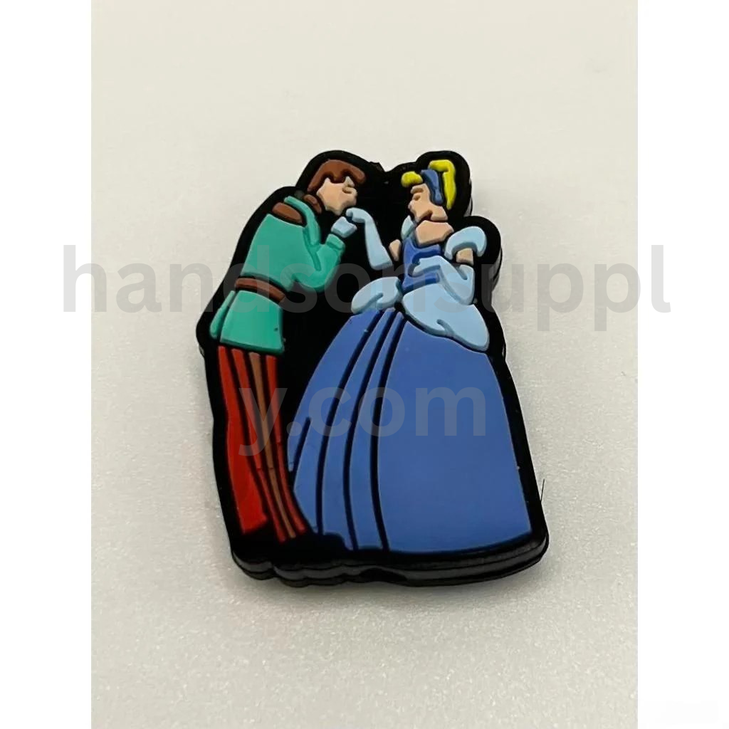 Cinderel Prince and Royal Girl Cartoon Character Fairytale Theme Silicone Focal Beads