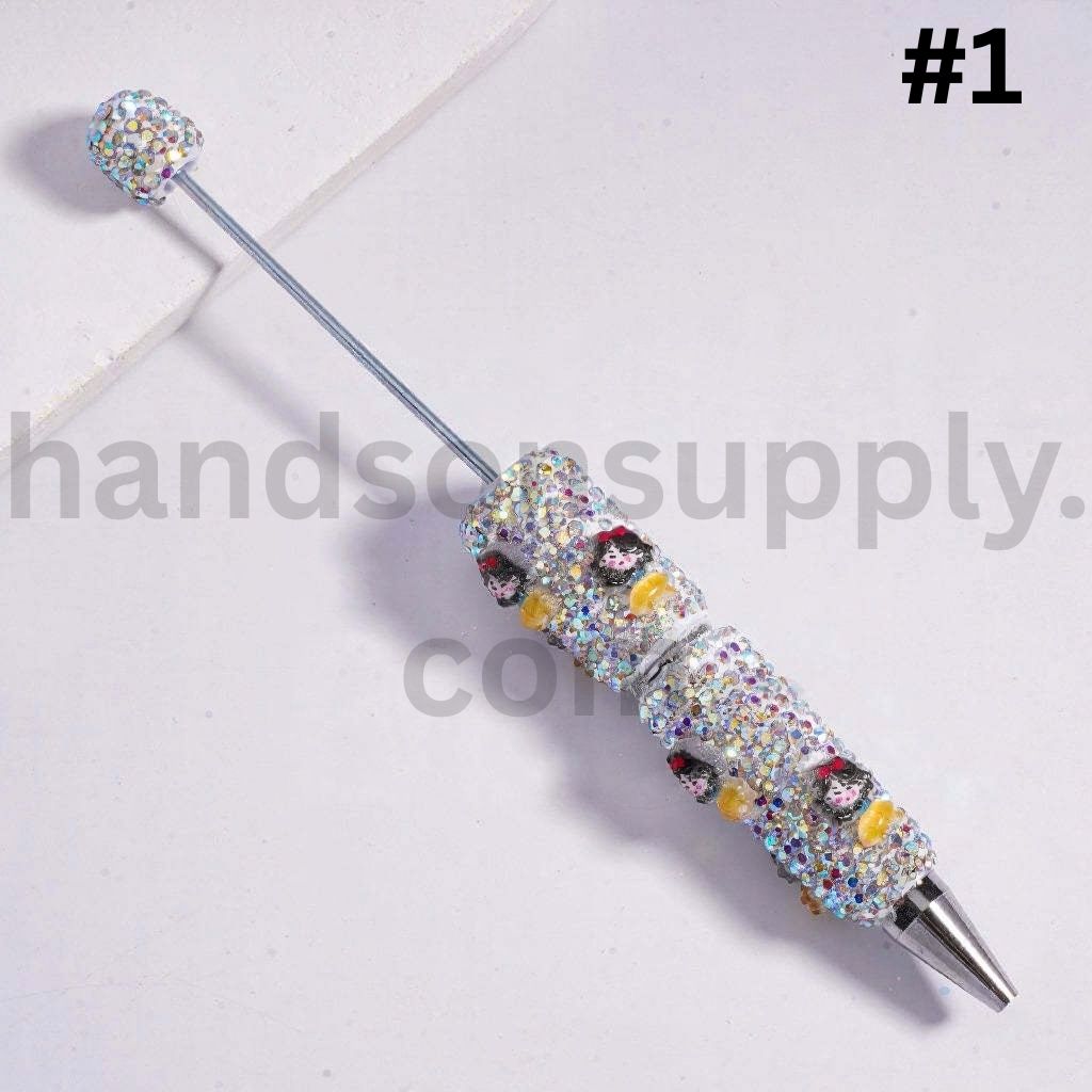 Snow White Mermaid Luminous Sparkling Disney Princess AB Rhinestones Clay Pens