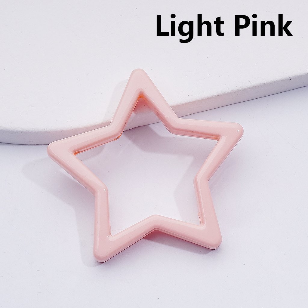 Five-Pointed Star Frame Acrylic Beads Solid Color Design, 43MM (Single Color is available for 100pcs(whole bag))