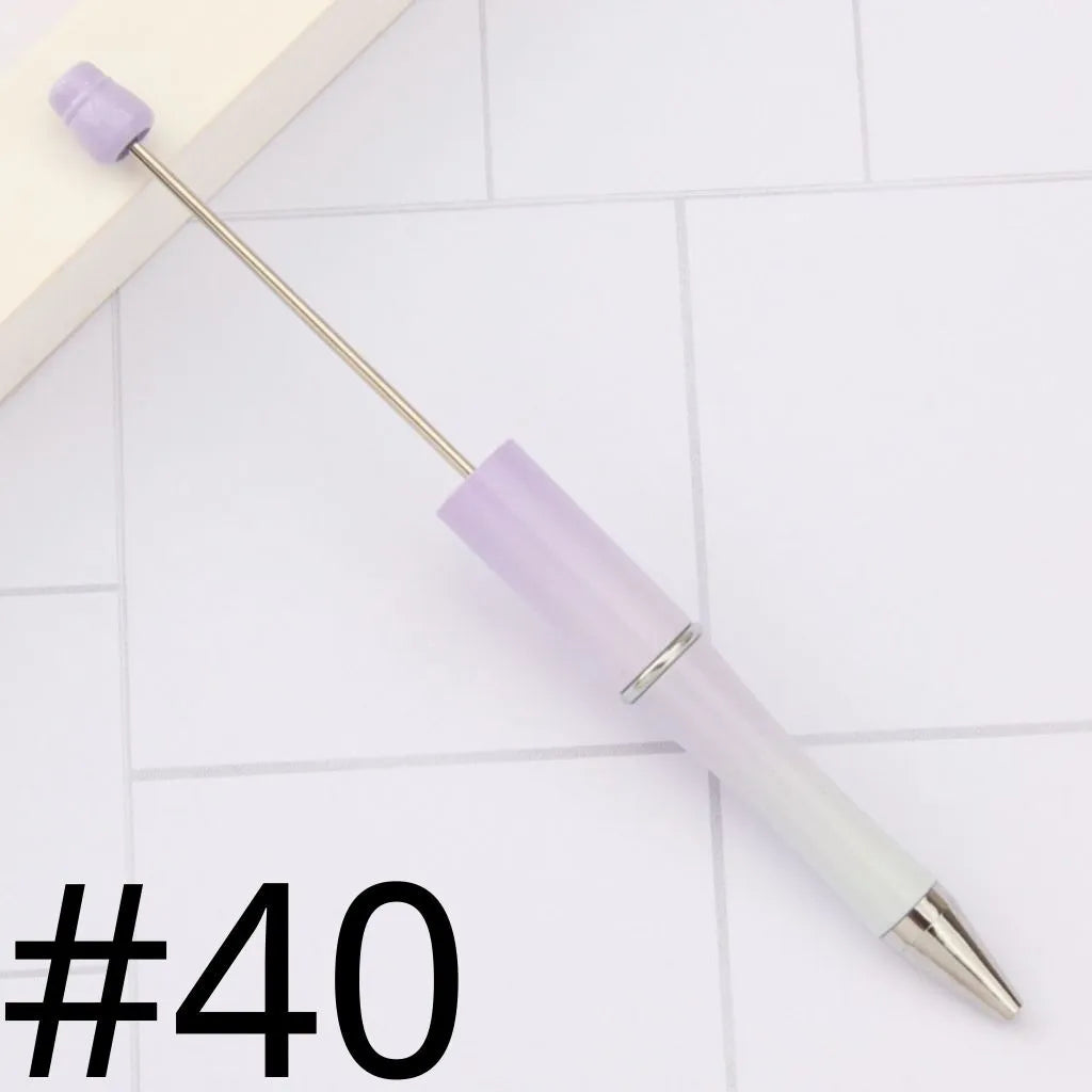 Colorful Plastic Beaded Pens in Solid, Ombre Gradient, and Neon Shades, READ THE DESCRIPTION