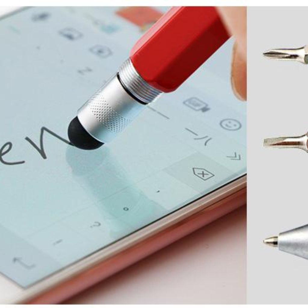 Multifunction Screwdriver Pens with Ruler and Metal Beadable Pens
