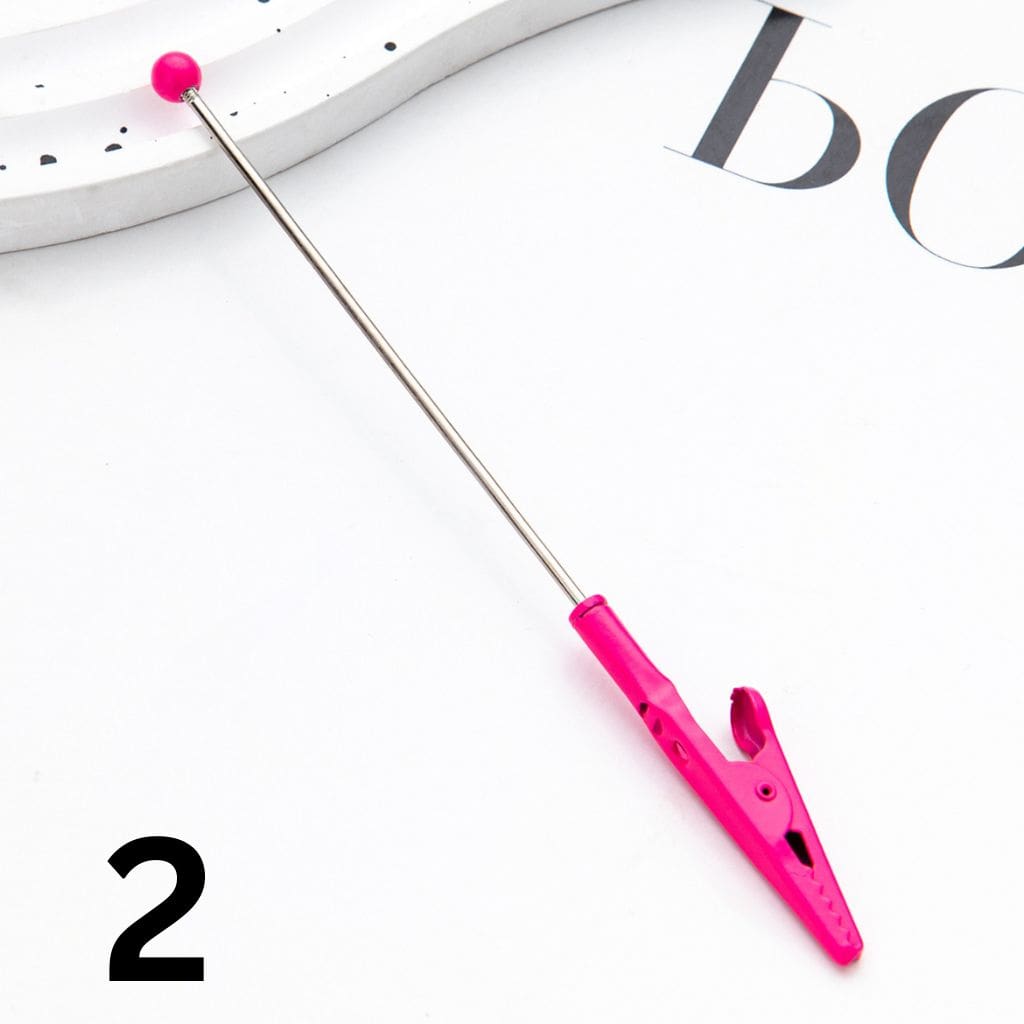 Alligator Clips Beadable Random Mix and Silver Color 138mm