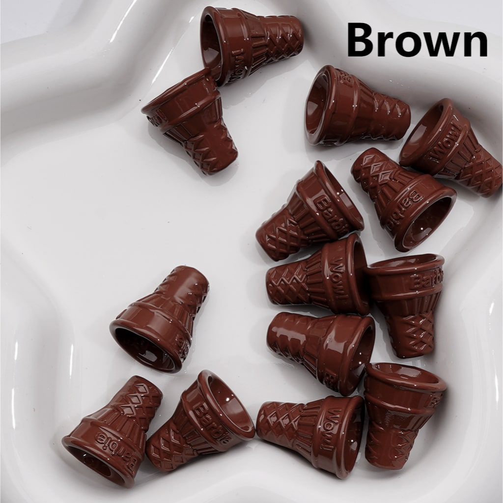 Cute Ice Cream Cone Acrylic Beads, 21*18MM (Single Color is available for 200pcs(Whole bag))
