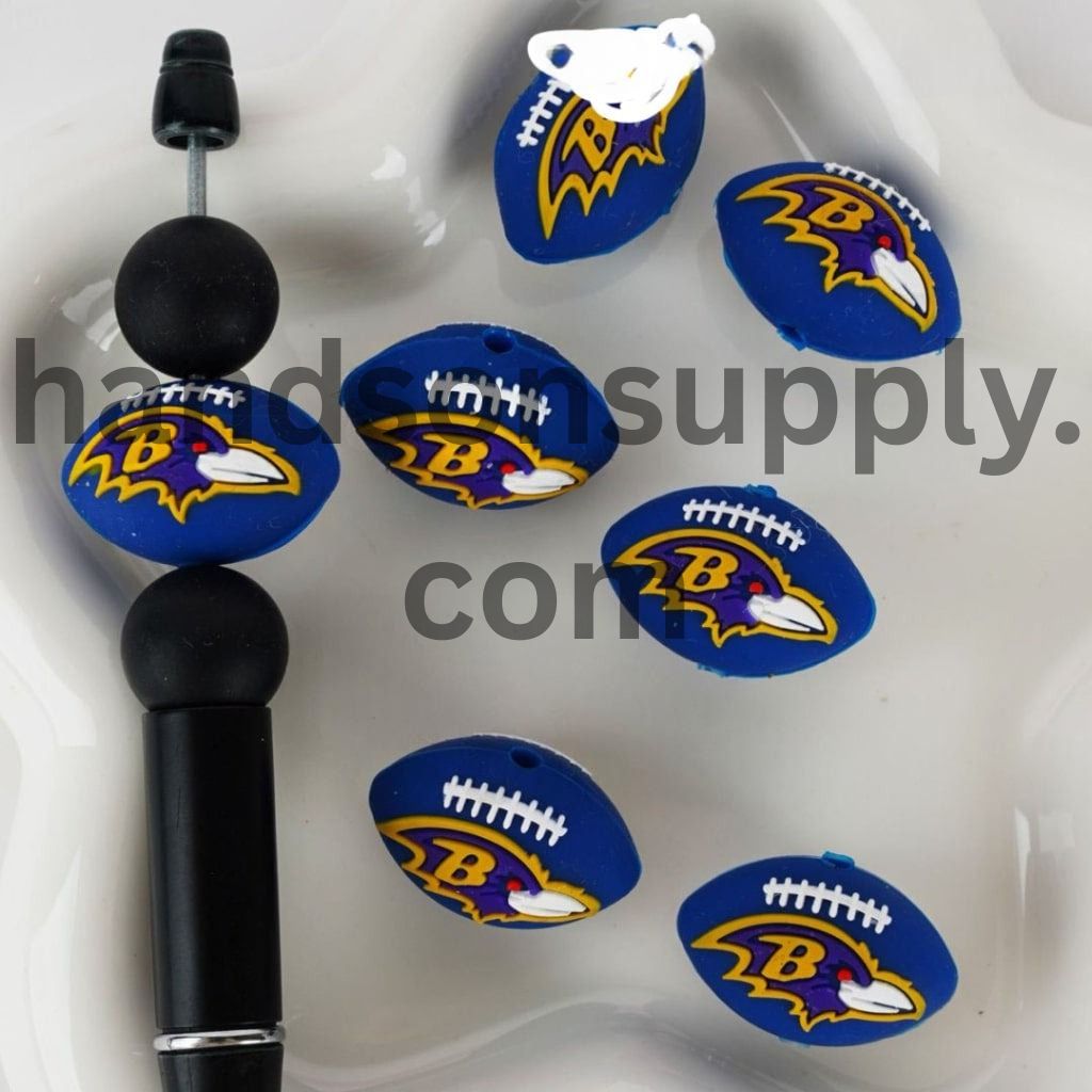 3D USA America Football Teams Silicone Focal Beads