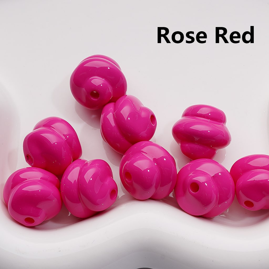Vivid Cream Cute Acrylic Beads 17*17MM (Single Color is available for 200pcs Whole bag)