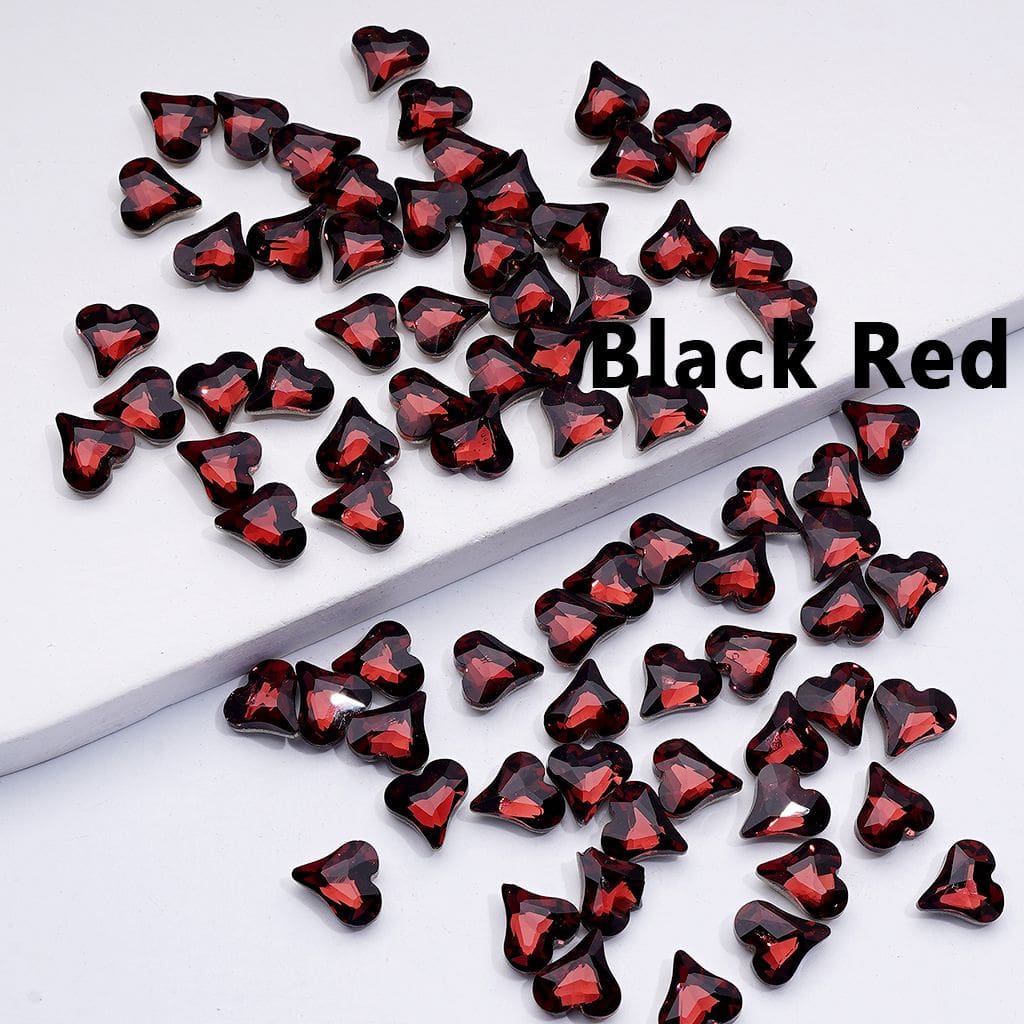 Mini Shiny Heart Charms for Jewelry Making Cute Design, 8*9MM
