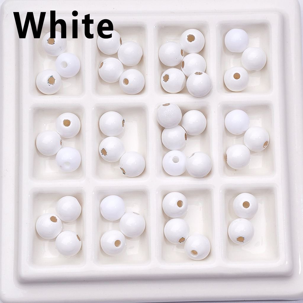 Vibrant Mini Round Acrylic Beads – Multi-Color Baking Stoving Varnish, 7MM
