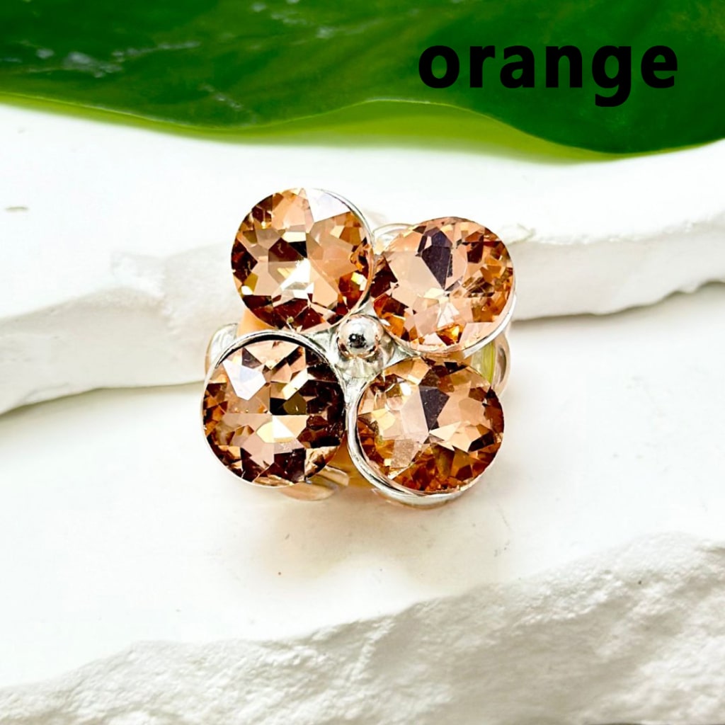 Colorful Shiny Rhinestones, Oval Pearls, and Exquisite Silver Alloy Flower Clay Beads 24MM