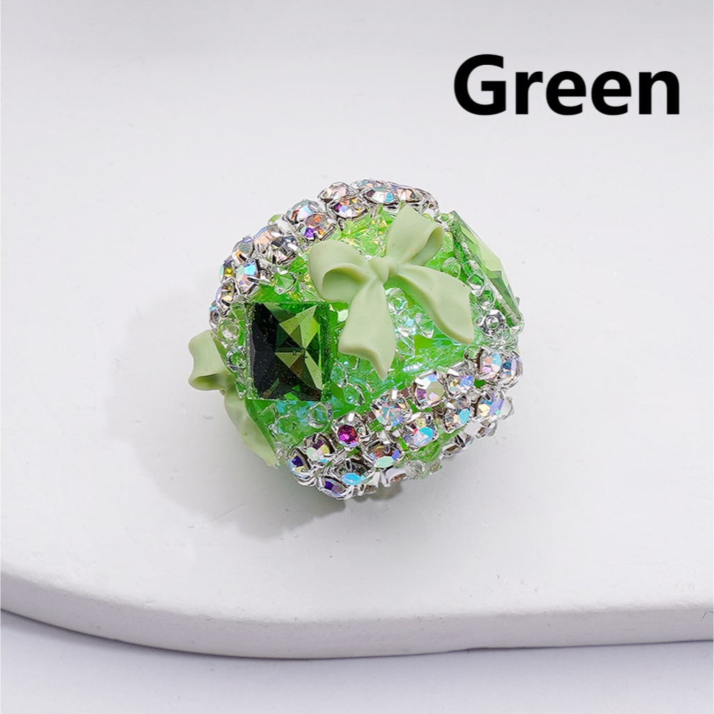 Square & AB Rhinestones Chains Multi-Color Bowknots Clear Sugar Acrylic Beads 18*20MM