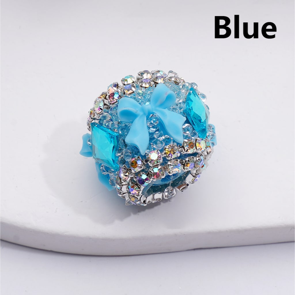 Square & AB Rhinestones Chains Multi-Color Bowknots Clear Sugar Acrylic Beads 18*20MM