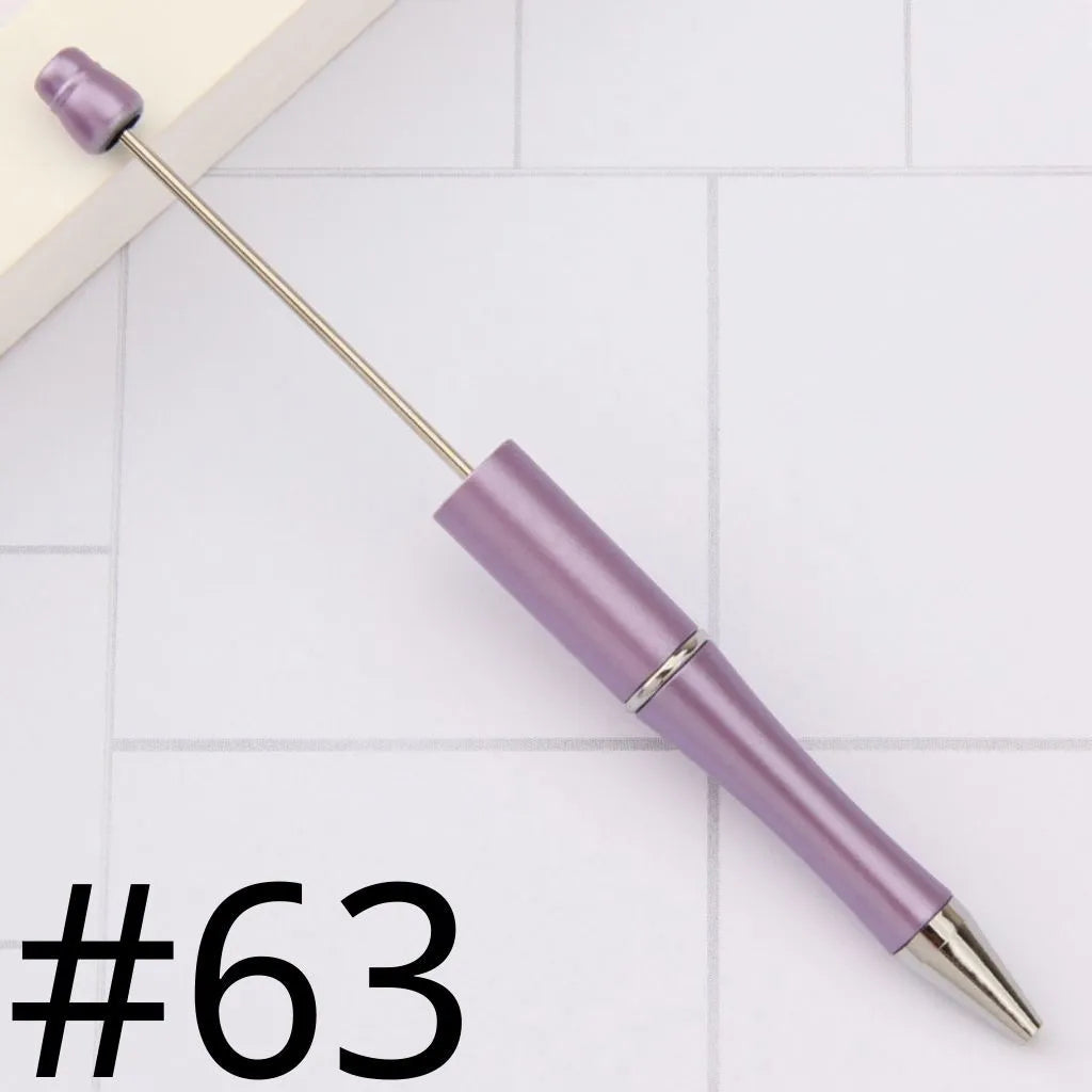 Colorful Plastic Beaded Pens in Solid, Ombre Gradient, and Neon Shades, READ THE DESCRIPTION