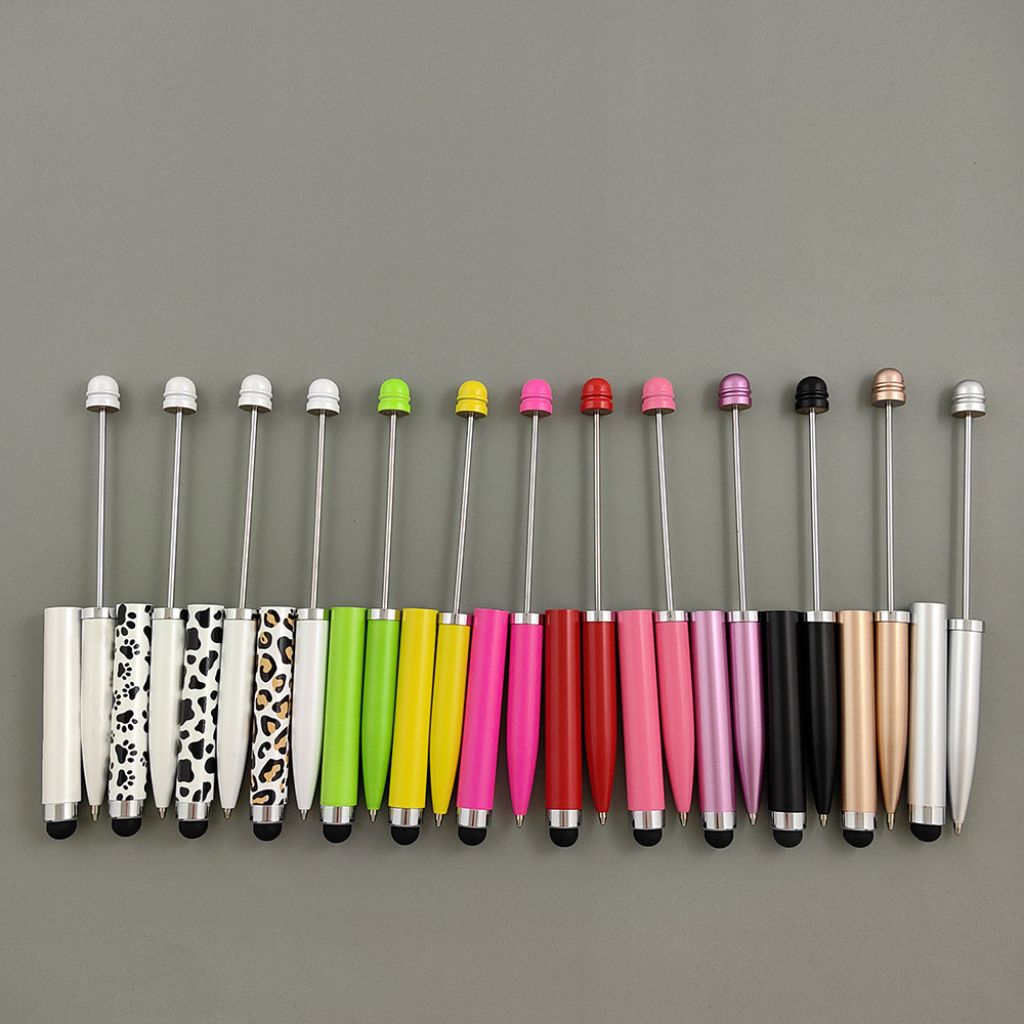 Metal Beadable Stylus Pens with Printed and Solid Colors for Touch Screen Devices