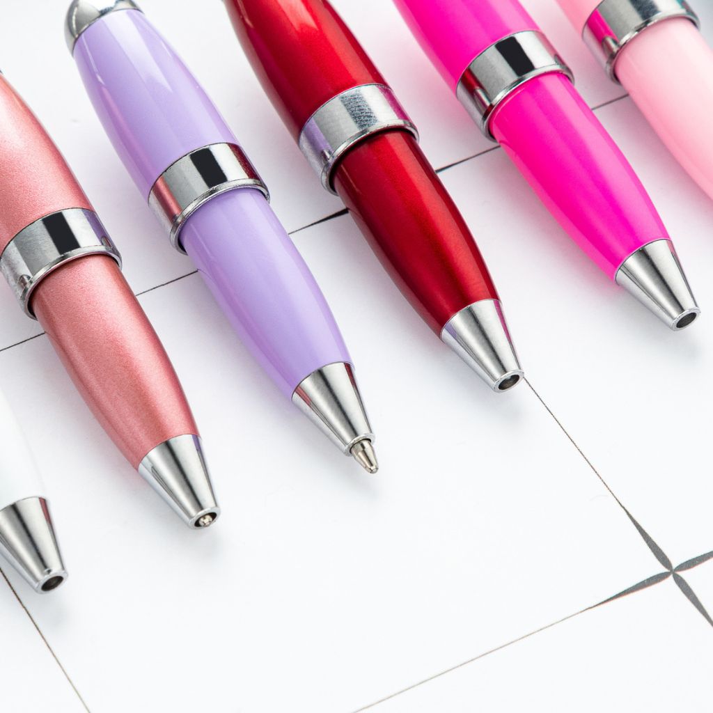 Handy Metal Beadable Pens Short Round Curvy 120mm Beaded Pens