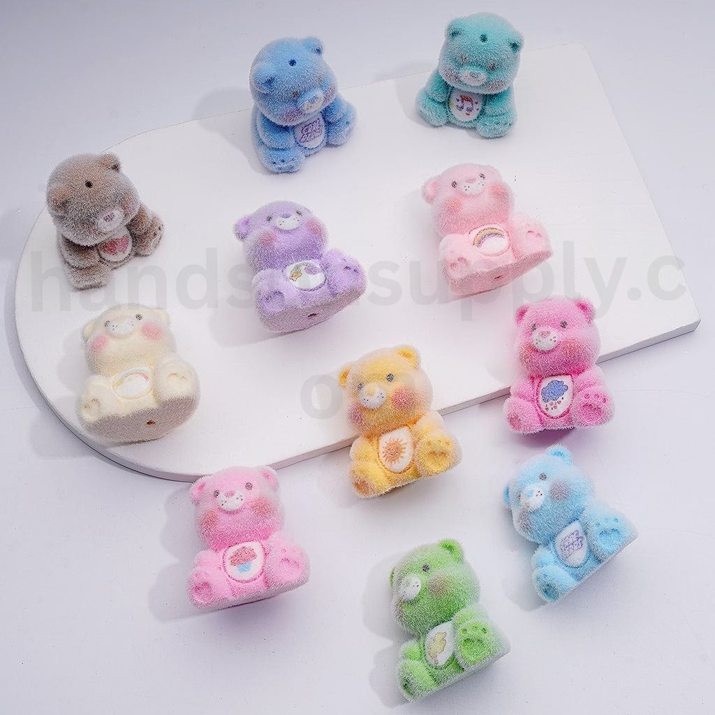 Car Bea Cute Flocked Acrylic Beads Jewelry Accessories Pen Toppers Pendants, 36*32MM