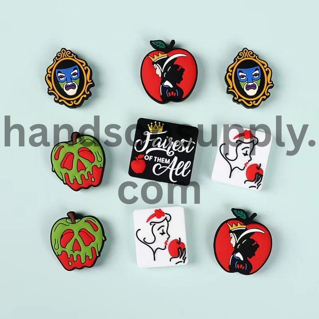All Castle Belle Poisonous Apples Villains Fairest of Mask Magic Mirror Witch Silicone Focal Beads