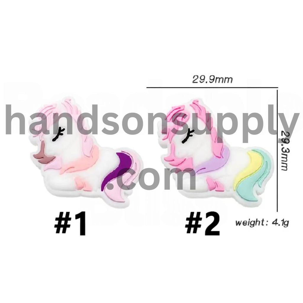 Cute Mini Pony Cartoon Silicone Focal Beads