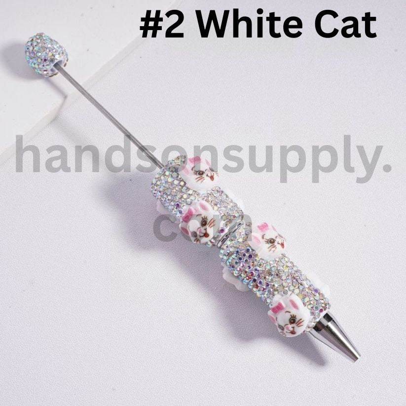 Winnie the Pooh & Friends characters Beadable Clay Pens with AB Black Rhinestones