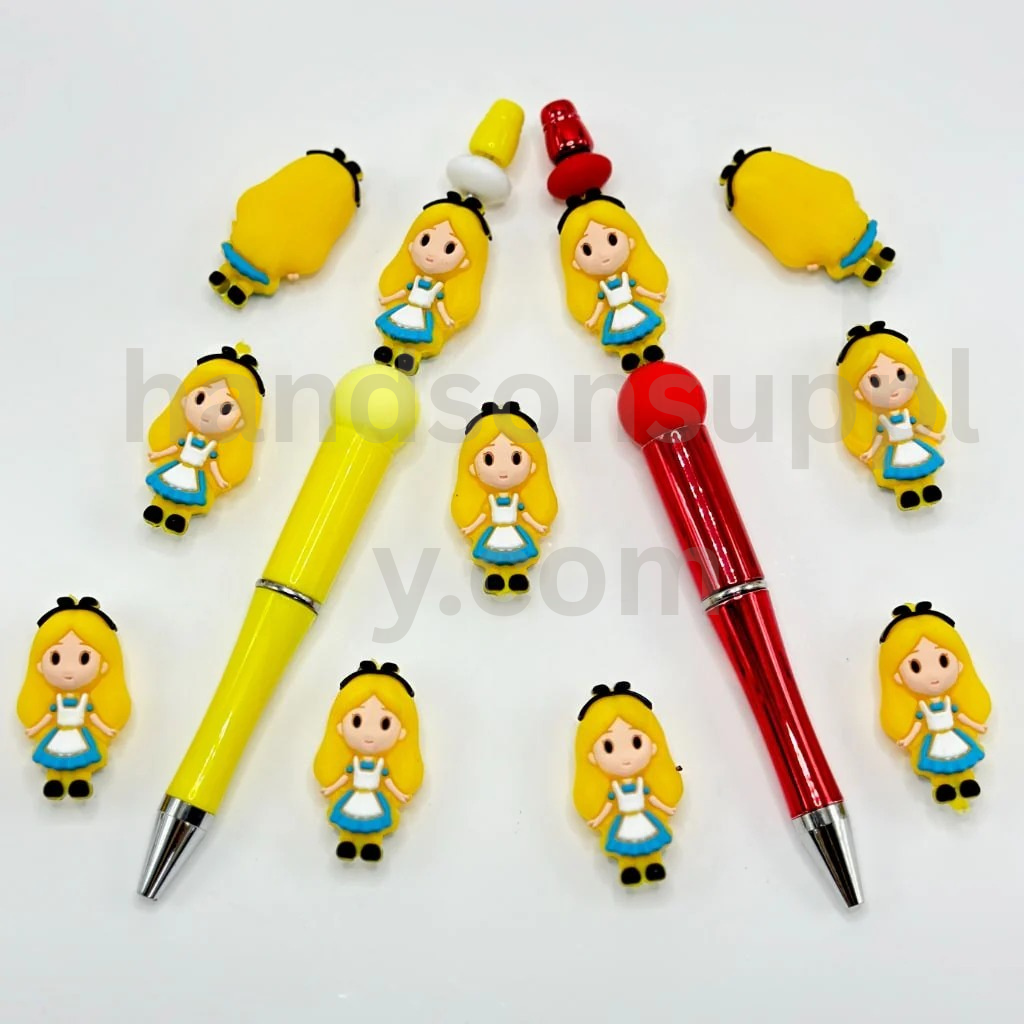 Princess Alic in Wonderland 3D Disne Silicone Focal Beads