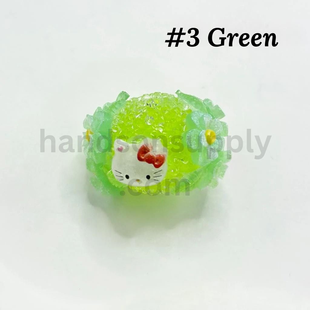 Glow in the Dark Jelly Color Sugar Cartoon Flower Chunky Beads Cute Mixed Characters & Colors, 20MM by 27M