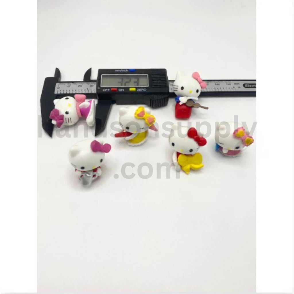 Cute HK Kitty Pen Toppers Figurines (No Hole), Random Mix